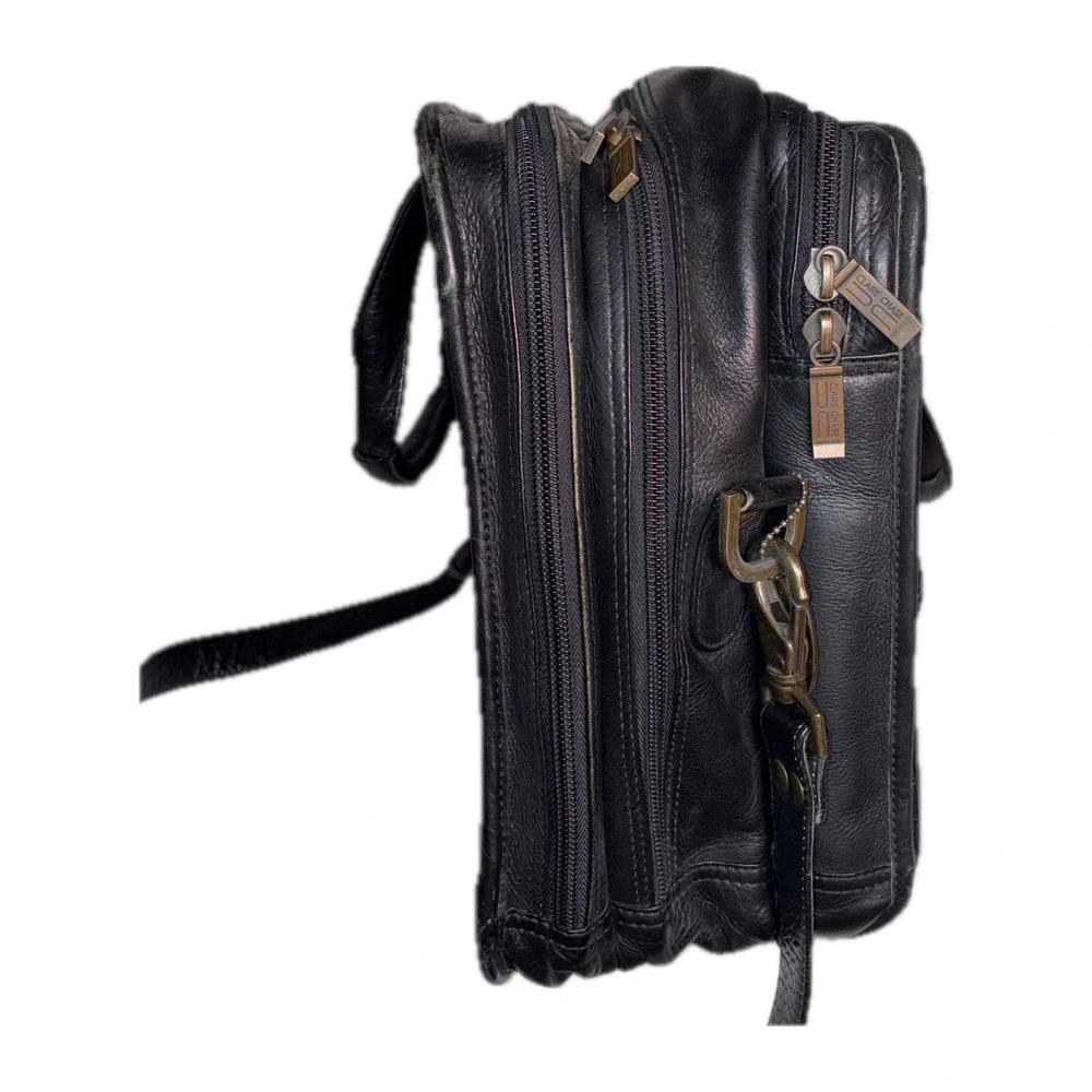 Claire Chase Executive Computer Briefcase Leather Black‎ 16x13x7.5 Professional